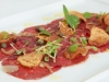 Beef Carpaccio with Caramelised Echalots and Potato Crisps