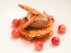 Peanut Brittle and Chocolate Mousse Mille Feuille with Grape Compote