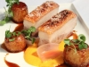 Pork Belly with Carrot Puree, Garlic Potatoes, pickled Eschalot & Water Cress