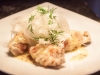 Tempura Lambs Brains with Pancetta Mustard Beurre Blanc, Fennel Salad