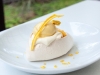 Mango Pavlova with Cream, Mango Sorbet & Dried Mango