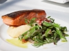 Seared Salmon, White Beans with Asparagus & Radish Salad