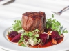 Char-Grilled Eye Fillet with Roasted Beetroot, Gorgonzola, Candied Walnuts & Cress Salad